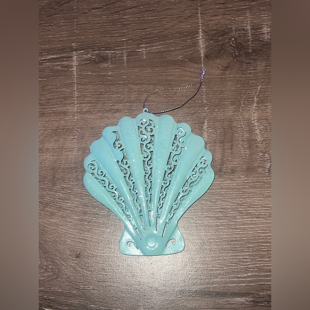 Aqua Shell Ornament